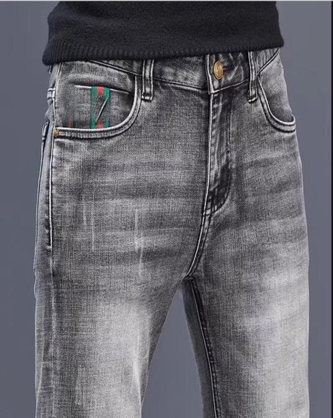 men039s jeans fashion cotton slim elastic brand business pants trousers classic style male denim gray color7369835, Blue
men039s jeans fashion cotton slim elastic brand business pants trousers classic style male denim gray color7369835, Blue