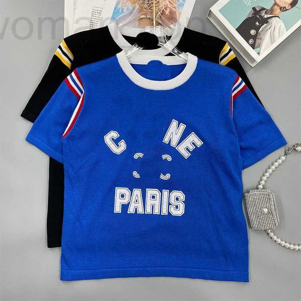 women's t-shirt designer xiao xiangfeng ce home knitted round neck short sleeve letter embroidery thin t-shirt 2023 summer new product, White
women's t-shirt designer xiao xiangfeng ce home knitted round neck short sleeve letter embroidery thin t-shirt 2023 summer new product, White