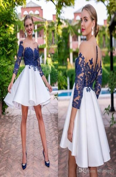 new navy blue short homecoming prom dress sheer neck a line button back long sleeves juniors sweet 15 graduation cocktail party dr4767261, Blue;pink
new navy blue short homecoming prom dress sheer neck a line button back long sleeves juniors sweet 15 graduation cocktail party dr4767261, Blue;pink