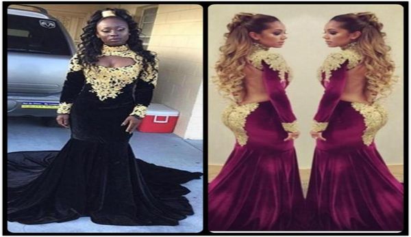 gorgeous long sleeve mermaid prom dress 2020 high neck gold lace applique floor length backless velvet african prom dresses53771325587384, Black
gorgeous long sleeve mermaid prom dress 2020 high neck gold lace applique floor length backless velvet african prom dresses53771325587384, Black