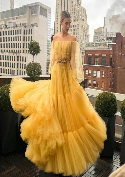 party dresses uzn princess daffodil tiered tulle prom dress off the shoulder long puffy sleeves beading evening plus size8173175, White;black
party dresses uzn princess daffodil tiered tulle prom dress off the shoulder long puffy sleeves beading evening plus size8173175, White;black