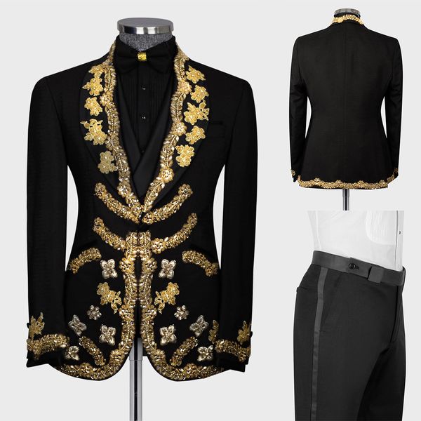 luxury groom wear for prom men wedding suits shawl lapel jacket appliques 3 pcs custom made(blazer+pants+vest), Black;gray
luxury groom wear for prom men wedding suits shawl lapel jacket appliques 3 pcs custom made(blazer+pants+vest), Black;gray