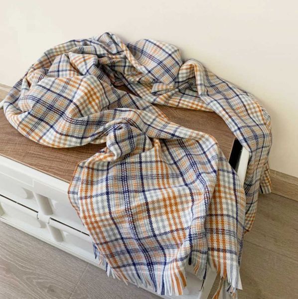 b urbbery wool winter and autumn sarves online store plaid scarf women's high end imitation cashmere wool versatile warm with fringe sh, Blue;gray
b urbbery wool winter and autumn sarves online store plaid scarf women's high end imitation cashmere wool versatile warm with fringe sh, Blue;gray