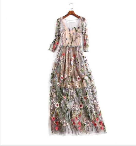 2017 new arrival dresses three quarter sheer mesh embroidery beach long dresses bohemian summer vestidos de festa p1048694404, Black
2017 new arrival dresses three quarter sheer mesh embroidery beach long dresses bohemian summer vestidos de festa p1048694404, Black