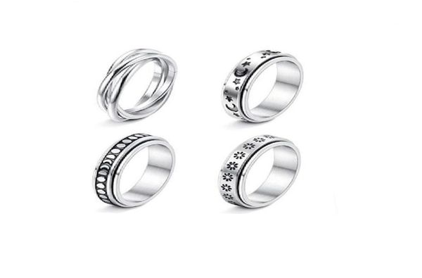 2022 fashion retro hip hop punk ring geometry stars moon flowers glossy men039s and women039s rotating rings jewelry gifts5279918, Silver
2022 fashion retro hip hop punk ring geometry stars moon flowers glossy men039s and women039s rotating rings jewelry gifts5279918, Silver