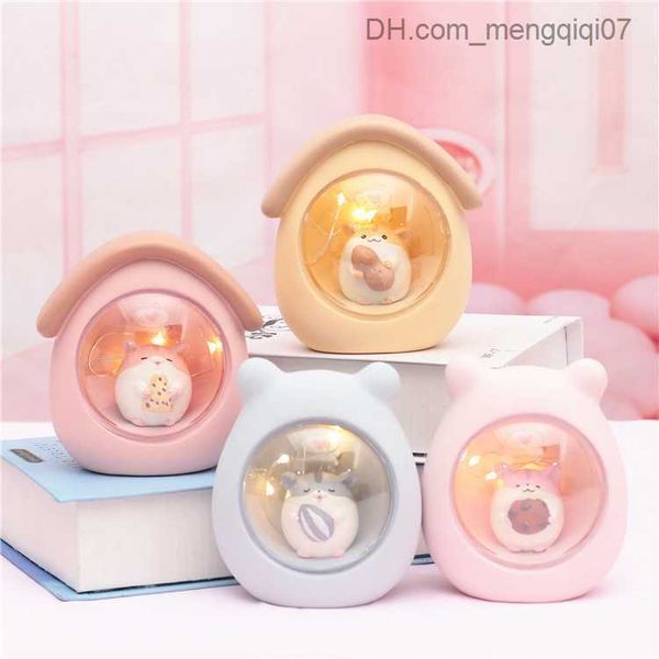 lamps shades cartoon hamster night lights cute baby room decorative led desk lamp bedside nursery lamp deskbedroom atmosphere light z230809