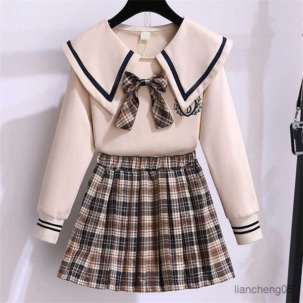 clothing sets sets for girls school uniform twinset children come kids suit preppy skirt clothes for teenagers 14 years r230805, White
clothing sets sets for girls school uniform twinset children come kids suit preppy skirt clothes for teenagers 14 years r230805, White
