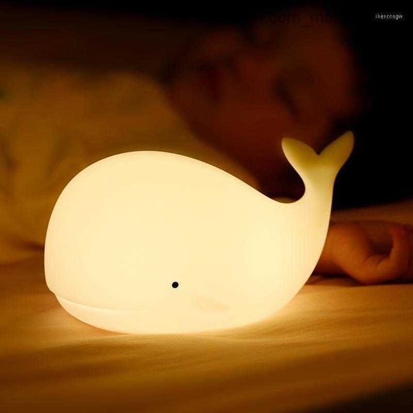 lamps shades night lights 7 colors whale shape led light baby room decoration bedside soft silicone touch lamp cute gift for child z230805
lamps shades night lights 7 colors whale shape led light baby room decoration bedside soft silicone touch lamp cute gift for child z230805