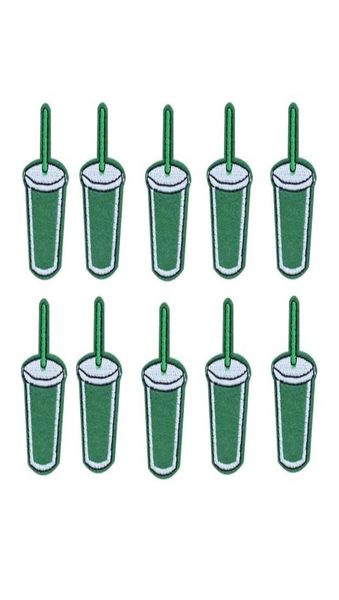 10pcs green drink embroidery patches for clothing bags iron on transfer applique patch for garment jeans diy sew on embroidery bad3396035, Black
10pcs green drink embroidery patches for clothing bags iron on transfer applique patch for garment jeans diy sew on embroidery bad3396035, Black