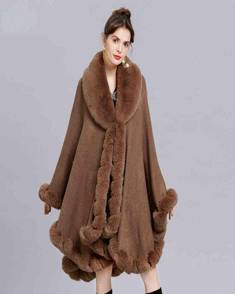 women's cape elegant v lapefaux rex rabbit fur coat cape winter women big long shawfultrim fur knit cloak overcoat parka 2022 new t2208, Black
women's cape elegant v lapefaux rex rabbit fur coat cape winter women big long shawfultrim fur knit cloak overcoat parka 2022 new t2208, Black