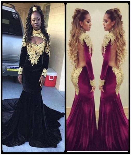 gorgeous long sleeve mermaid prom dress 2020 high neck gold lace applique floor length backless velvet african prom dresses53771323250933, Black
gorgeous long sleeve mermaid prom dress 2020 high neck gold lace applique floor length backless velvet african prom dresses53771323250933, Black