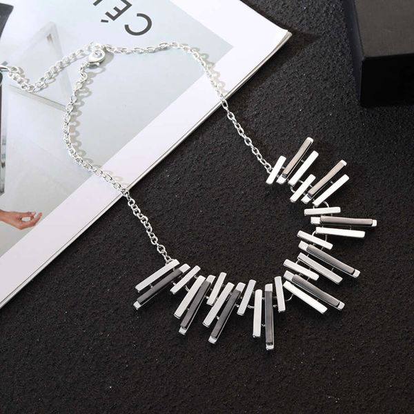 designer necklace women's tassel light fashion high grade collar chain jewelry women's necklace does not fade, Silver
designer necklace women's tassel light fashion high grade collar chain jewelry women's necklace does not fade, Silver