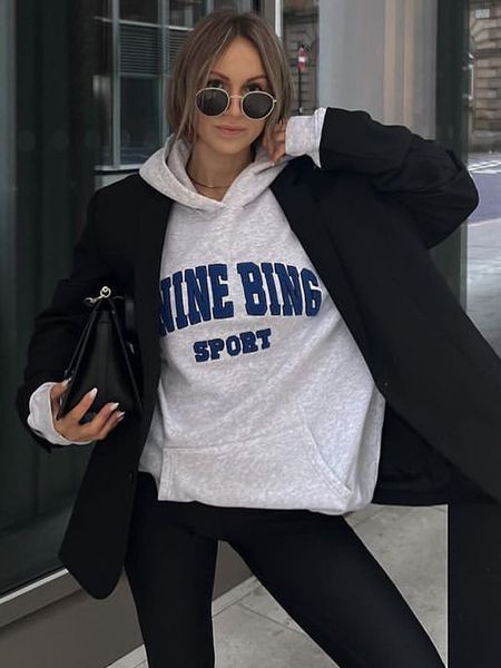 women s hoodies sweatshirts letter embrodiery for women 2023 spring autumn vintage loose hooded sweatshirt female fashion pullovers 230804, Black
women s hoodies sweatshirts letter embrodiery for women 2023 spring autumn vintage loose hooded sweatshirt female fashion pullovers 230804, Black