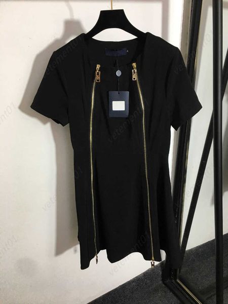 summer even dress designer womens dress double zipper waisted short sleeve black dresses for woman lady streetwear, Black;gray
summer even dress designer womens dress double zipper waisted short sleeve black dresses for woman lady streetwear, Black;gray