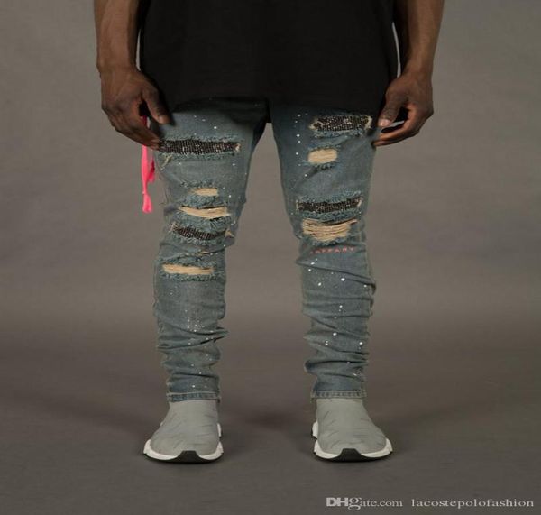 mens designer jeans fashion holes and rhine ornament pencil pants homme zipper fly light washed trousers8627207, Blue
mens designer jeans fashion holes and rhine ornament pencil pants homme zipper fly light washed trousers8627207, Blue