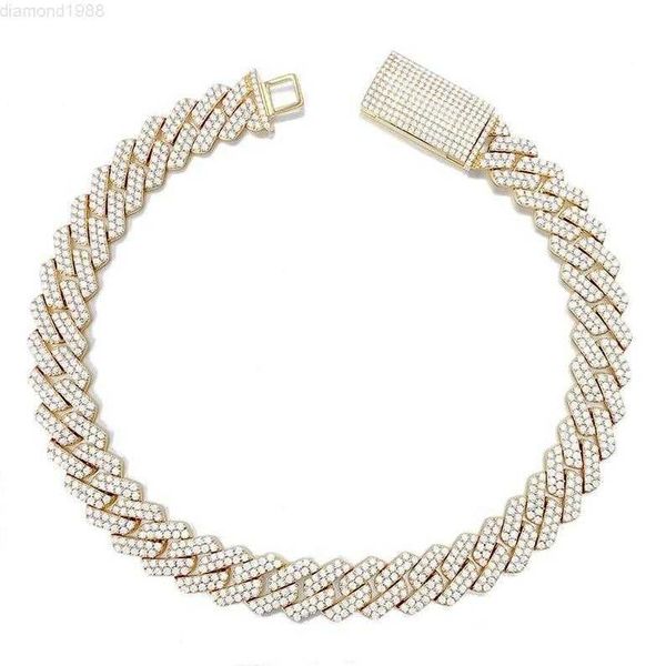 15mm real 10k solid gold iced out vvs lab diamond two row hip hop cuban link diamond chain 20 inches, Silver
15mm real 10k solid gold iced out vvs lab diamond two row hip hop cuban link diamond chain 20 inches, Silver
