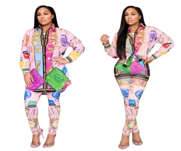 print two piece pants women outfits casual shirt and trousers set easy suits ship4224957, White
print two piece pants women outfits casual shirt and trousers set easy suits ship4224957, White