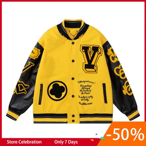 mens and womens baseball jackets varsity designer autumn winter streetwear loose splicing coat, Black;brown
mens and womens baseball jackets varsity designer autumn winter streetwear loose splicing coat, Black;brown