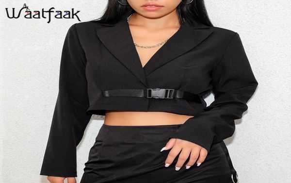 waatfaak ladies autumn jacket and blazers casual adjusted buckle v neck casual slim office coat crop black jacket women1316852, Black;brown
waatfaak ladies autumn jacket and blazers casual adjusted buckle v neck casual slim office coat crop black jacket women1316852, Black;brown