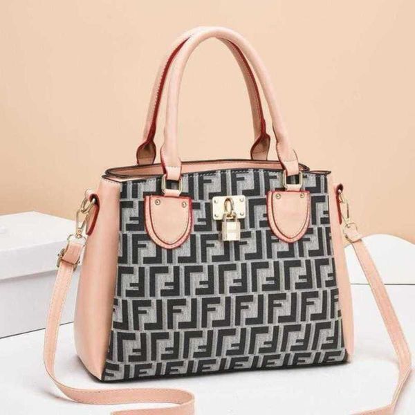 factory direct sales 2023 new tote fashion one-shoulder trend bag contrast stitching women's handbag