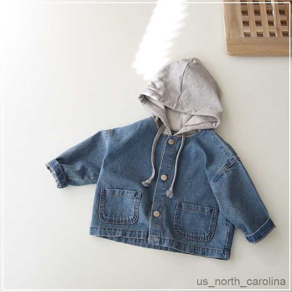 jackets new children's denim coat new foreign style girl's fake two-piece casual hooded boys' baby coat 0-6 years old r230810, Blue;gray
jackets new children's denim coat new foreign style girl's fake two-piece casual hooded boys' baby coat 0-6 years old r230810, Blue;gray