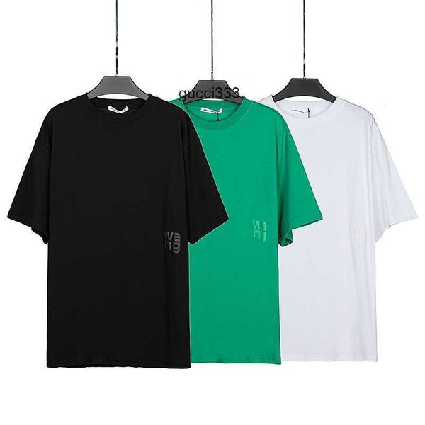 wang alexander designer brand letter cotton sports loose short sleeve t-shirt women spring/summer tee, White 
wang alexander designer brand letter cotton sports loose short sleeve t-shirt women spring/summer tee, White