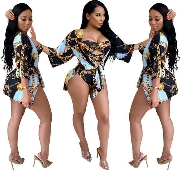 women two piece set bathing suit print swimwear lace up one piece swimsuit long sleeve cardigan cover up outfits blue1005160, White;black
women two piece set bathing suit print swimwear lace up one piece swimsuit long sleeve cardigan cover up outfits blue1005160, White;black