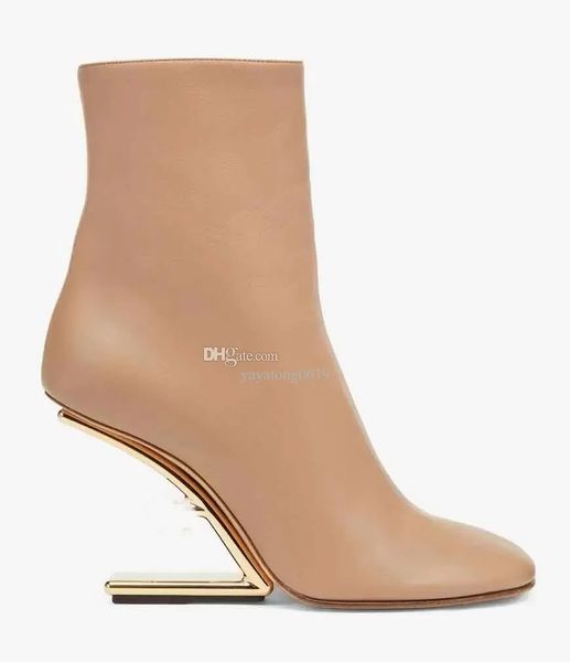 winter first ankle boots women nappa leather f-shaped heels rounded toe gold-colored metal booties lady fashion booty eu35-43 box, Black
winter first ankle boots women nappa leather f-shaped heels rounded toe gold-colored metal booties lady fashion booty eu35-43 box, Black