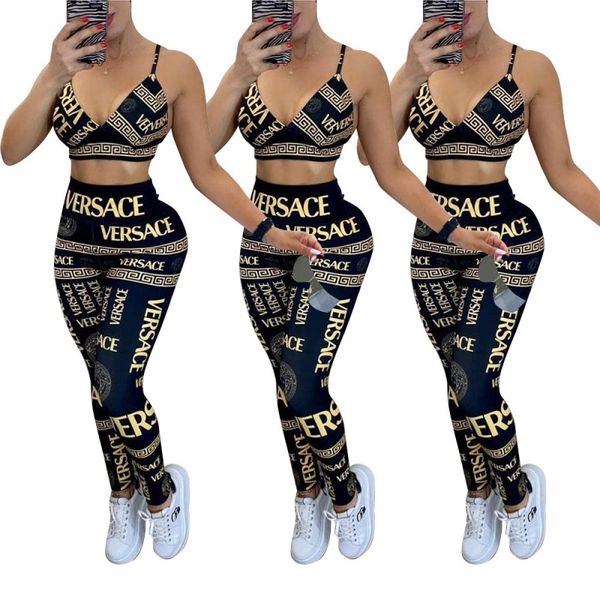 Piece Two Sets Womens Outifits Fashion Designer Tracksuits Chic Elegant Brand Set Woman 2 Pieces Summer Female Top and Pants Suit Sport Activewear s
Piece Two Sets Womens Outifits Fashion Designer Tracksuits Chic Elegant Brand Set Woman 2 Pieces Summer Female Top and Pants Suit Sport Activewear s