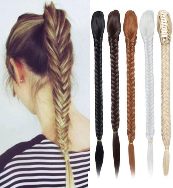 snoilite 20inch long fishtail braids hair extensions ponytail hair synthetic claw clip in braiding ponytail hairpiece for women4702567416, Black
snoilite 20inch long fishtail braids hair extensions ponytail hair synthetic claw clip in braiding ponytail hairpiece for women4702567416, Black