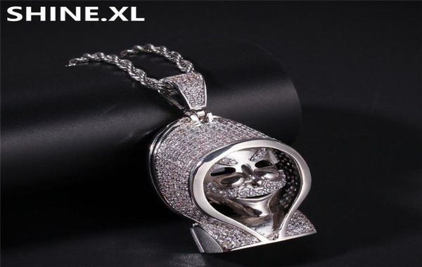 iced out solid black death skull pendant necklace micro paved lab zircon white gold plated mens hip hop jewelry gift2412557, Silver
iced out solid black death skull pendant necklace micro paved lab zircon white gold plated mens hip hop jewelry gift2412557, Silver