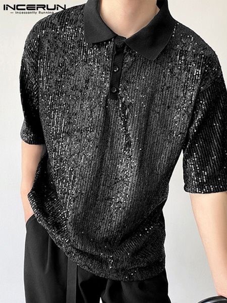 men's casual shirts incerun korean style men's lapel sequin blouse fashion casual male party short sleeve button shirts s-5xl 230, White;black
men's casual shirts incerun korean style men's lapel sequin blouse fashion casual male party short sleeve button shirts s-5xl 230, White;black