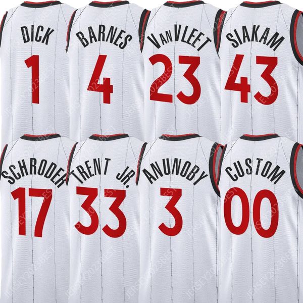 1 gradey dick custom 43 barnes siakam basketball jerseys gary trent jr scottie pascal basketball jerseys fred vanvleet anunoby chris boucher, Black;red
1 gradey dick custom 43 barnes siakam basketball jerseys gary trent jr scottie pascal basketball jerseys fred vanvleet anunoby chris boucher, Black;red