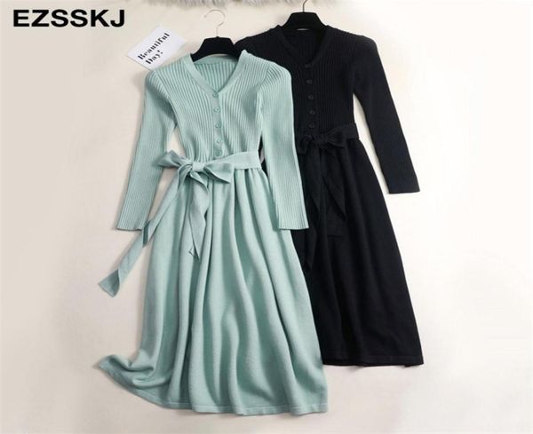 autumn winter vneck maxi sweater dress women ol female long sweater dress with belt elegant aline solid slim dress t2009111750547, Black;gray
autumn winter vneck maxi sweater dress women ol female long sweater dress with belt elegant aline solid slim dress t2009111750547, Black;gray