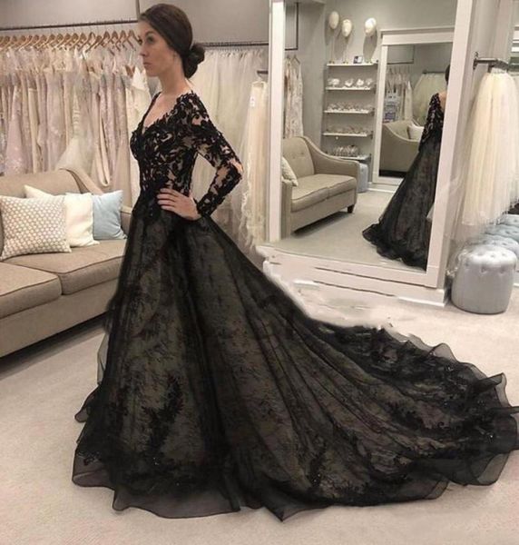 2021 real pics prom dresses lace tulle backless with long sleeves vintage plus size custom made wear6886638, Black
2021 real pics prom dresses lace tulle backless with long sleeves vintage plus size custom made wear6886638, Black