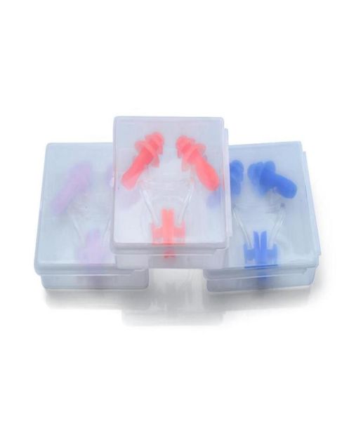 10sets x waterproof soft silicone swimming set nose clip with ear plug earplug with box asssorted colours50549022487671
10sets x waterproof soft silicone swimming set nose clip with ear plug earplug with box asssorted colours50549022487671