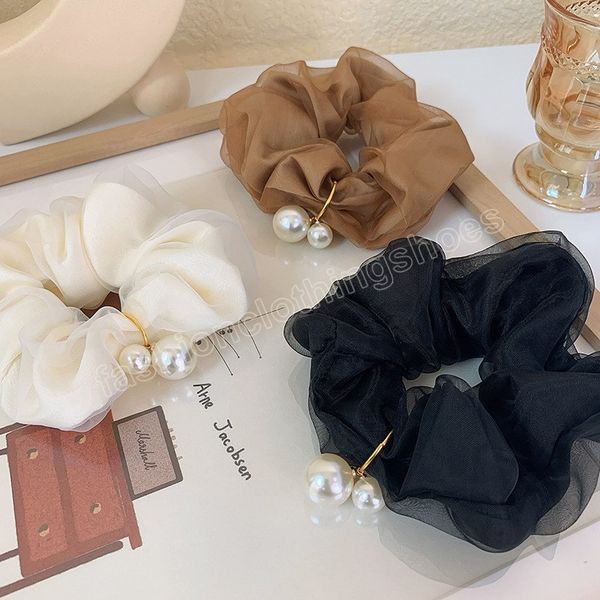 fashion scrunchie women hair ties elegant solid color net yarn large pearl scrunchies girls hair accessories elastic hair band, Slivery;white
fashion scrunchie women hair ties elegant solid color net yarn large pearl scrunchies girls hair accessories elastic hair band, Slivery;white