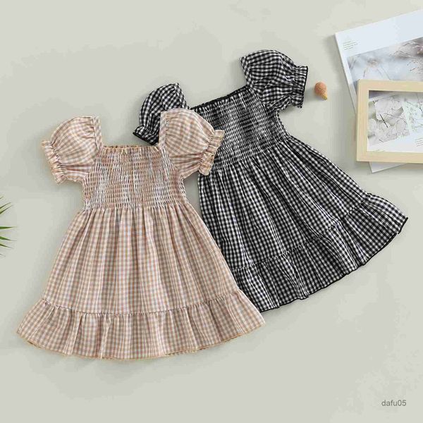 girl's dresses summer toddler girls sweet dress 1-4y short puff sleeve plaid printed ruffles knee length dress r230810, Red;yellow
girl's dresses summer toddler girls sweet dress 1-4y short puff sleeve plaid printed ruffles knee length dress r230810, Red;yellow