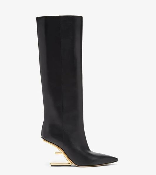 winter luxury first women tall boots black white leather f-shaped sculpted heels pointed toe lady booties zipper over knee boot eu35-43 orig
winter luxury first women tall boots black white leather f-shaped sculpted heels pointed toe lady booties zipper over knee boot eu35-43 orig