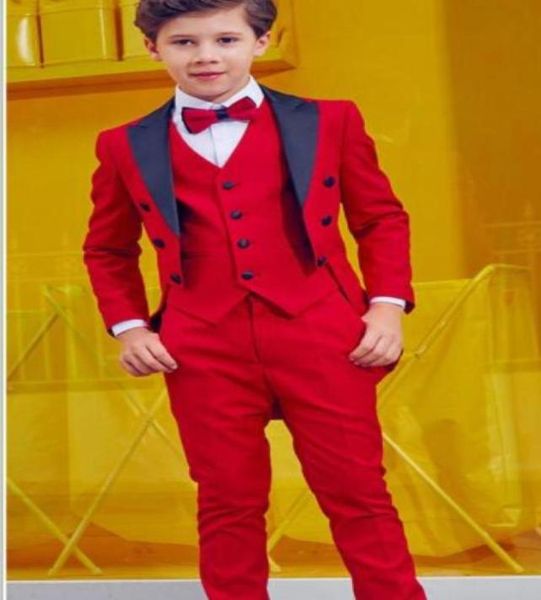 red boy wedding tailcoat formal occasion tuxedos peak lapel kids wedding tuxedos child suit holiday clothes jacket with pants tie 4967299, Black
red boy wedding tailcoat formal occasion tuxedos peak lapel kids wedding tuxedos child suit holiday clothes jacket with pants tie 4967299, Black