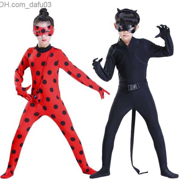 theme costume halloween jumpsuit children's animals black cats insects ladybugs perform with gloves foot masks and independent eye mask, Black;red
theme costume halloween jumpsuit children's animals black cats insects ladybugs perform with gloves foot masks and independent eye mask, Black;red