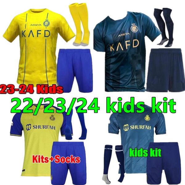23 24 al nassr fc soccer jerseys ronaldo kids kit child uniform 2023 home yellow cr7 boys football shiirt t al-nassr away third fourth marti, Black;yellow
23 24 al nassr fc soccer jerseys ronaldo kids kit child uniform 2023 home yellow cr7 boys football shiirt t al-nassr away third fourth marti, Black;yellow