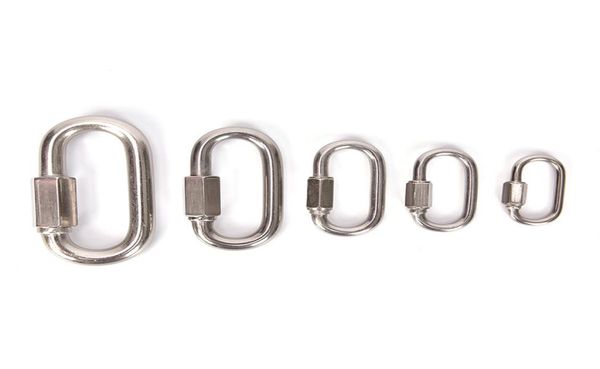 new stainless steel screw lock climbing carabiner quick links safety snap hook9222950