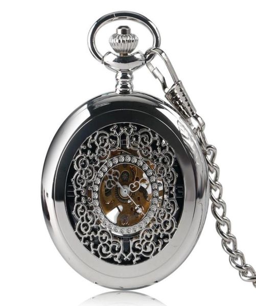 classic silver mechanical hand winding pocket watch men women carving grilles hollow pendant fashion chain steampunk gift t2005023164272, Slivery;golden 
classic silver mechanical hand winding pocket watch men women carving grilles hollow pendant fashion chain steampunk gift t2005023164272, Slivery;golden
