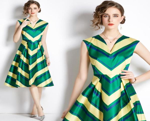 new summer fall yellow green striped print sleeveless vneck women ladies party casual sweet demure elegant temperament tunic slim7715916, Black;gray
new summer fall yellow green striped print sleeveless vneck women ladies party casual sweet demure elegant temperament tunic slim7715916, Black;gray
