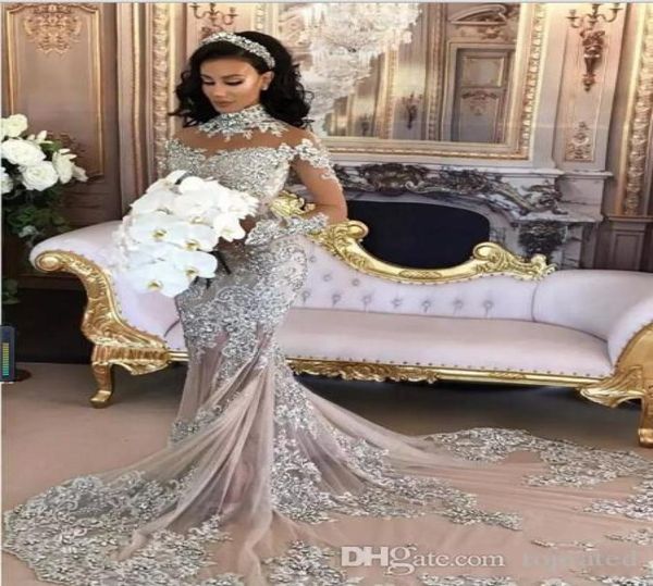 vintage cathedral train 2020 court train mermaid wedding dress beaded illusion high collar long sleeve applique tulle hand made br8286013, White
vintage cathedral train 2020 court train mermaid wedding dress beaded illusion high collar long sleeve applique tulle hand made br8286013, White
