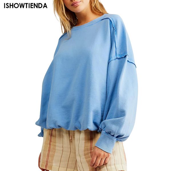 women's hoodies sweatshirt's oversized sweatshirt round neck long sleeve loose casual pullover solid daily 230804, Black
women's hoodies sweatshirt's oversized sweatshirt round neck long sleeve loose casual pullover solid daily 230804, Black