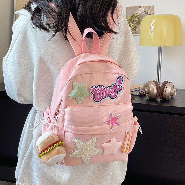 school bags japanese women backpack cute pendant bag for girls nylon travel backpacks trendy leisure bookbags 230804
school bags japanese women backpack cute pendant bag for girls nylon travel backpacks trendy leisure bookbags 230804