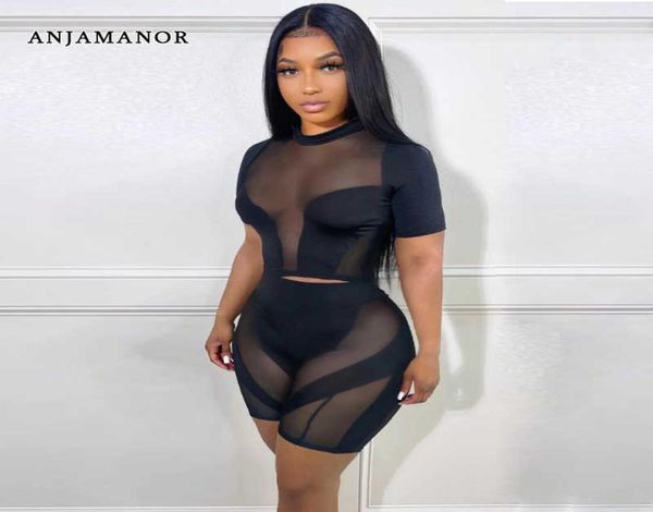 women039s two piece pants anjamanor sheer mesh insert black two piece set women crop and shorts matching sets club out5076190, White
women039s two piece pants anjamanor sheer mesh insert black two piece set women crop and shorts matching sets club out5076190, White