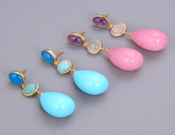 guaiguai jewelry teardrop amethysts amazonites agates jades quartzs aventurines dangle stud earrings handmade for women real gems 6361174, Silver
guaiguai jewelry teardrop amethysts amazonites agates jades quartzs aventurines dangle stud earrings handmade for women real gems 6361174, Silver